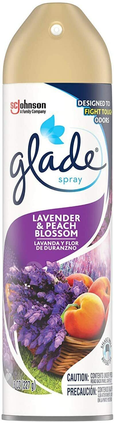 Glade Spray Collection 4 Flavors: Lavender & Peach Blossom, Hawaiian Breeze, Cle