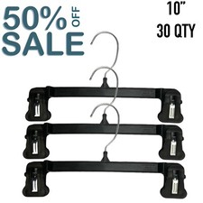 Black Clothes Hangers 10" For Pants - 30 Qty  SALE 50 OFF IT 34 