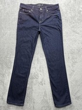 Lauren Ralph Lauren Jeans Womens 12 Blue Dark Wash Straight Slim High Rise Denim