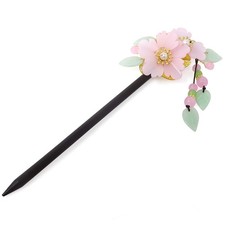 Honbay Chinese Style Retro Tassel Flower Hair Stick 1 Count Pack of 1 , Pink