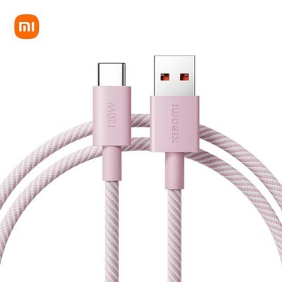 Xiaomi Genuine 6A Braided Fast Charging Cable USB-A to USB-C 1m - Pink