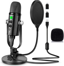 Microphone for Podcast, USB Microphone Kit for Phone, Pc/Micro/Mac/Android,Profe