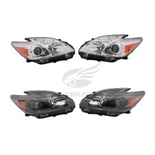 Halogen Front Headlights Headlamps For Toyota Prius 2010-2011 Chrome Black Trim