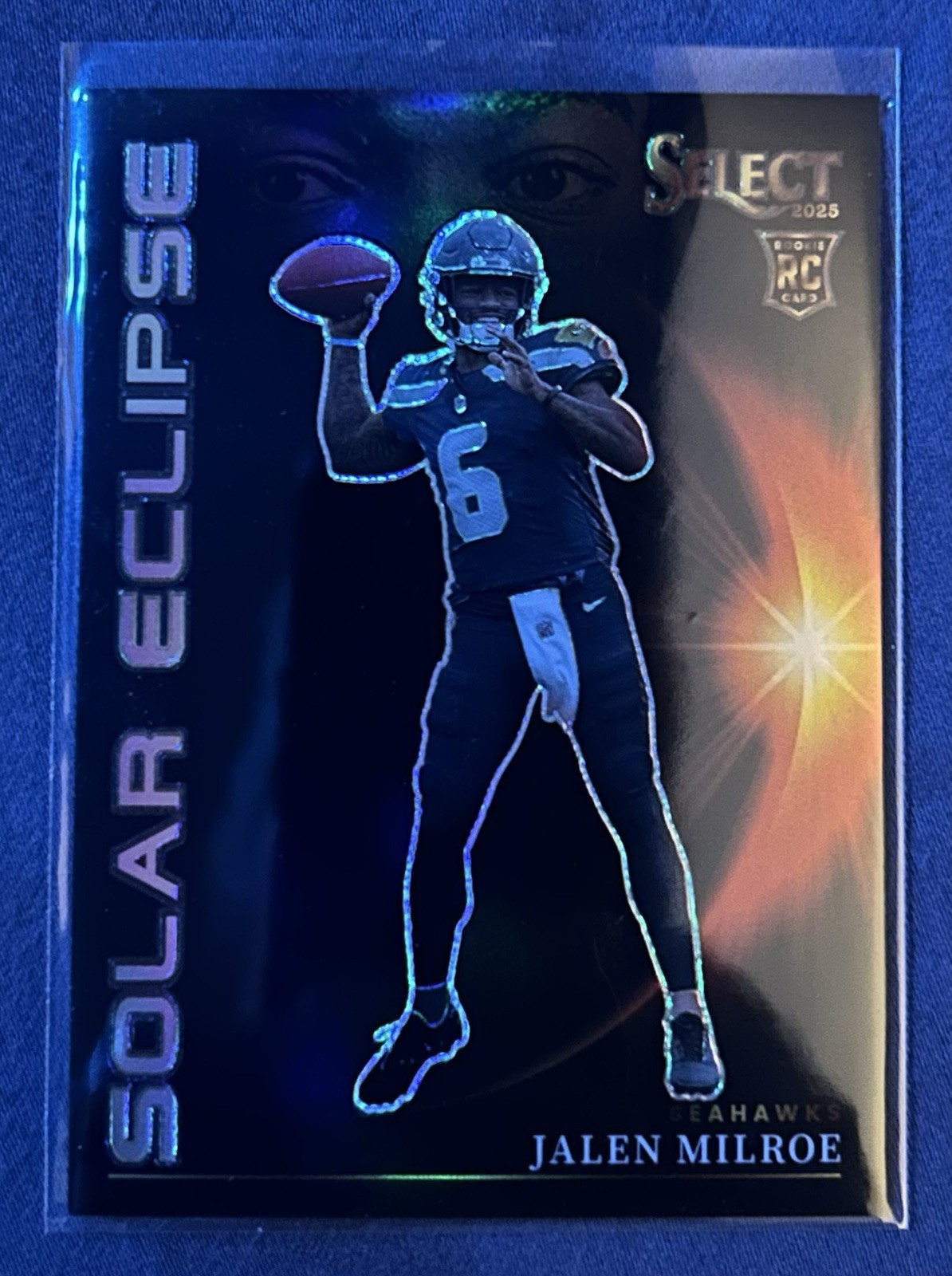 2025 Panini Select Solar Eclipse Prizm Rookie Jalen Milroe Seahawks