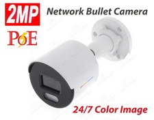 1080P 2MP 24/7 Color Security Wired IP Network PoE Bullet Camera 2.8mm Lens