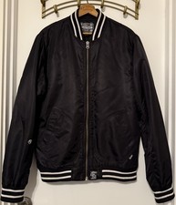 Rare Electric Clothing Bomber Style Jacket, Men’s Small, Black And White, 9/10