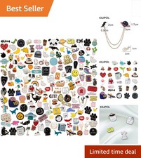 Random Style Enamel Pins Set - 20 Unique Designs for Creative Outfit Styling