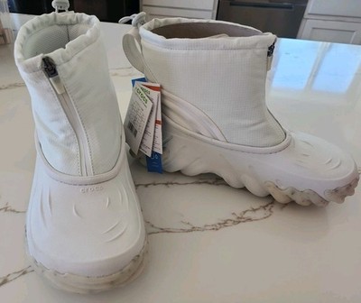 Crocs Echo Boot Z Shield White Unisex M9/W11 Waterproof Snow Boots NWT
