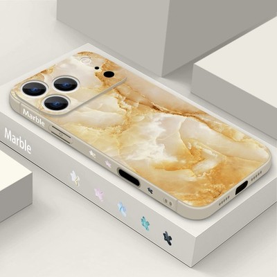 Silikon-Hülle für iPhone 17 16 Pro Max 17e 16e 15 14 13 Marmor Muster Weich Case