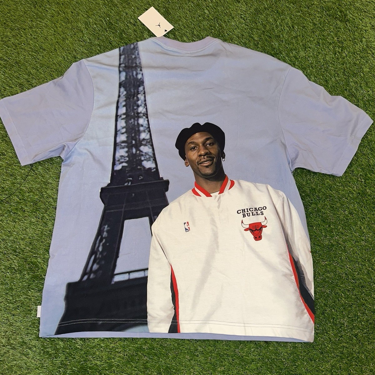 Nike Air Michael Jordan Paris Eiffel Tower Men's T Shirt Blue Size