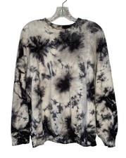 SHOW ME YOUR MUMU Gray + Black Tie-Dye Crewne...