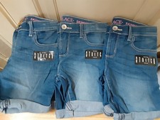Children's Place Plus Girls LOT- 3 Denim Skimmer Shorts Size 5 NEW WITH TAGS