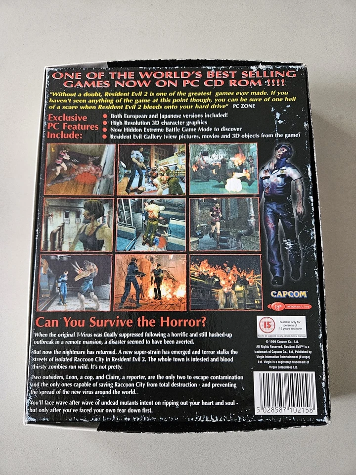 Resident Evil 2 Big Box PC CD-ROM Game Complete Capcom Survival Horror UK PAL - Image 2 of 4