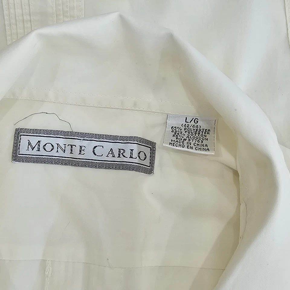 Рубашка Monte Carlo Guayabera мексиканская размер L 42/44 желтая кубинская с 4 карманами - Изображение 4 из 4