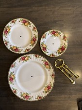 Royal Albert Old Country Rose 3-stufiger Kuchen Dessert Ständer