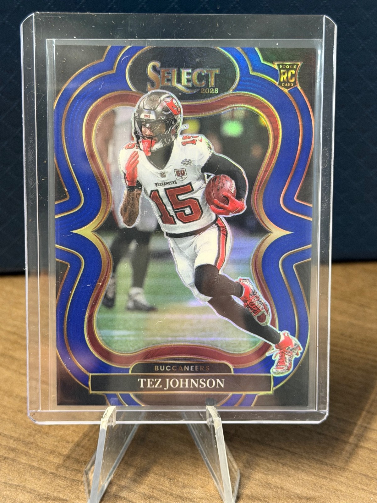 2025 Select #338 TEZ JOHNSON RC Suite Level Blue Prizm /99 BUCCANEERS