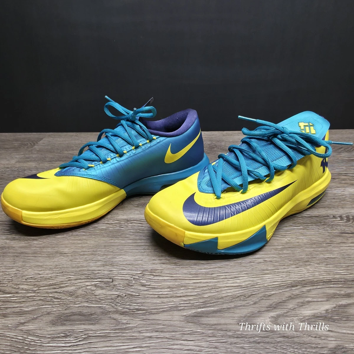 Nike KD VI Sonic Yellow Basketball Shoes - Men\'s Size 9 - 599424-700 Kd Yellow Blue Nike KD Seat Pleasant Men main image 2