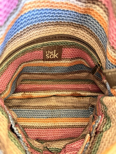 The Sak Boho Leather Bag With Pockets And Both Crossbody And Shoulder Straps - Picture 6 of 7