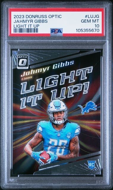 Jahmyr Gibbs Panini Donruss Optic Light It Up #LUJG Base