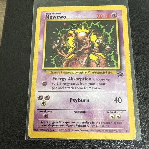 Mewtwo 14 Black Star Movie Promo WOTC MP