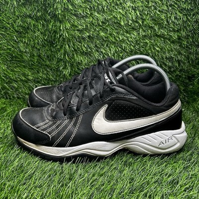 Nike Air Baseball Turf Shoes Mens Size 8.5 Black White Training Sneakers