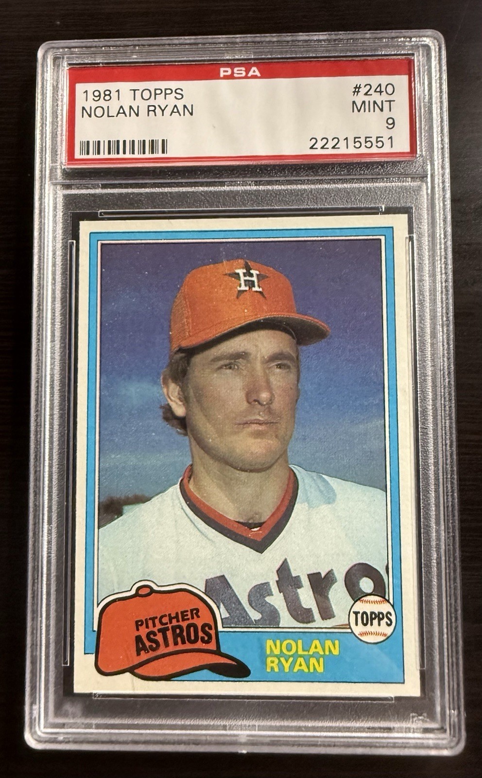 Topps 1981 Nolan Ryan #240 Houston Astros Baseball PSA 9 Base Set