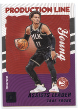 2021-22 Donruss TRAE YOUNG Production Line #10 Purple Press Proof