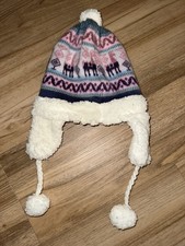 Alpaca Wool Chullo Hat Pink With Alpaca Design