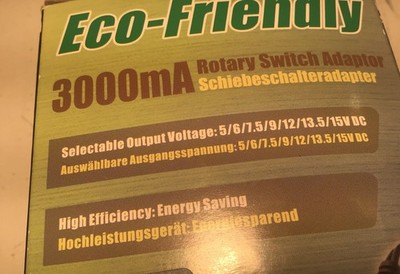 Netzteil, ECO- Friendly. 23o V AC auf  5 15Volt DC, 3 Amper, Neu! OVP