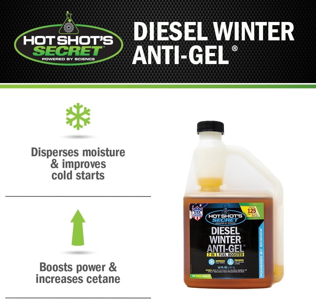 Diesel Winter Anti-Gel– 16 Oz Squeeze, 7-in-1 Diesel Fuel Additive – Prevents...