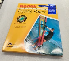 Kodak Premium photo Picture Paper 75 Sheets High Gloss 8.5 x 11 Inkjet Printers