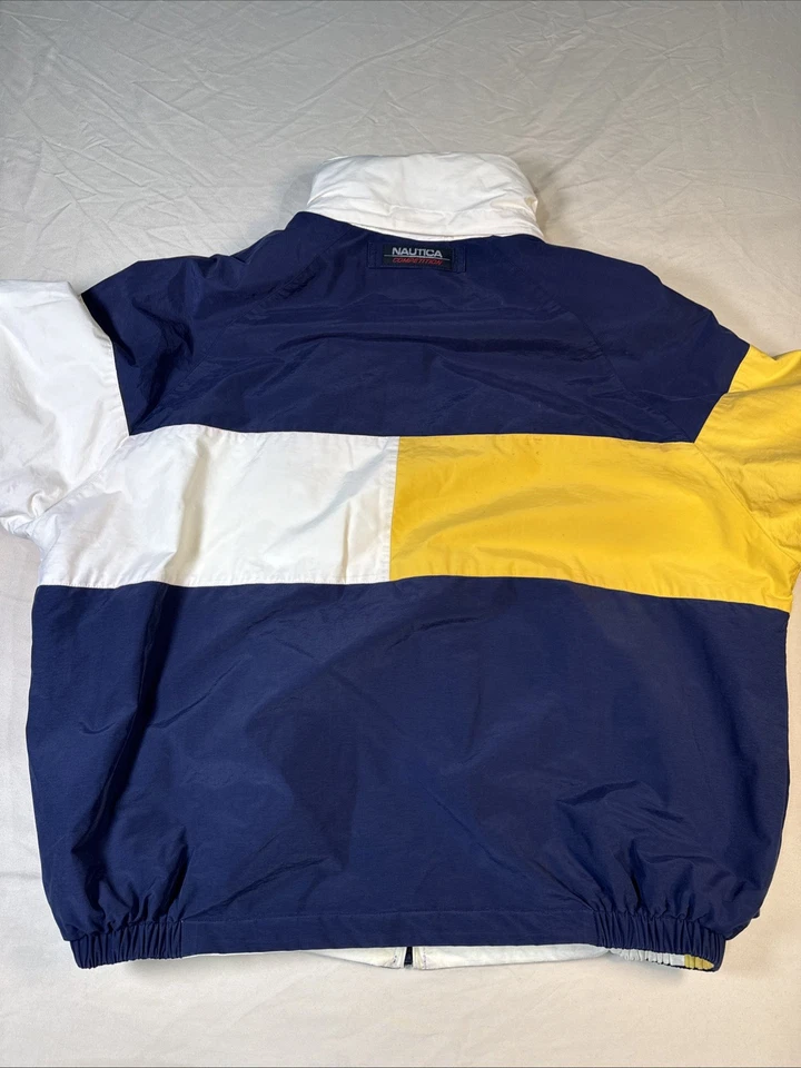 Chaqueta NAUTICA Para Hombre XXL Competición REVERSIBLE CREMALLERA COMPLETA De Colección Y2K Años 90 Foto 3 de 4
