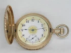 ANTIQUE 16S FANCY DIAL 1888 WALTHAM "CHOO-CHOO" GOLD FILL POCKETWATCH, SERVICED!
