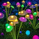 Solar Mushroom Garden Lights LED Waterproof Pathway Yard Patio Decor Lamp