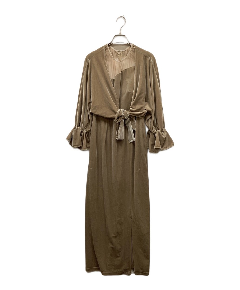 Ameri/ 2WAY CURVE VELOURS DRESS Beige Size: M | eBay Ameri/ 2WAY CURVE VELOURS DRESS Beige Size: M | eBay