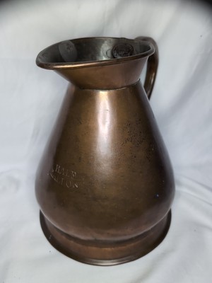 Antiker 18. Jahrhundert Georg II halbe Gallone Kupfer Heuhaufen Krug um 1740