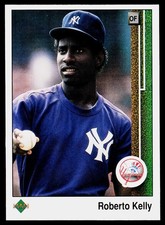 Roberto Kelly, 1989 Upper Deck, #590, New York Yankees,
