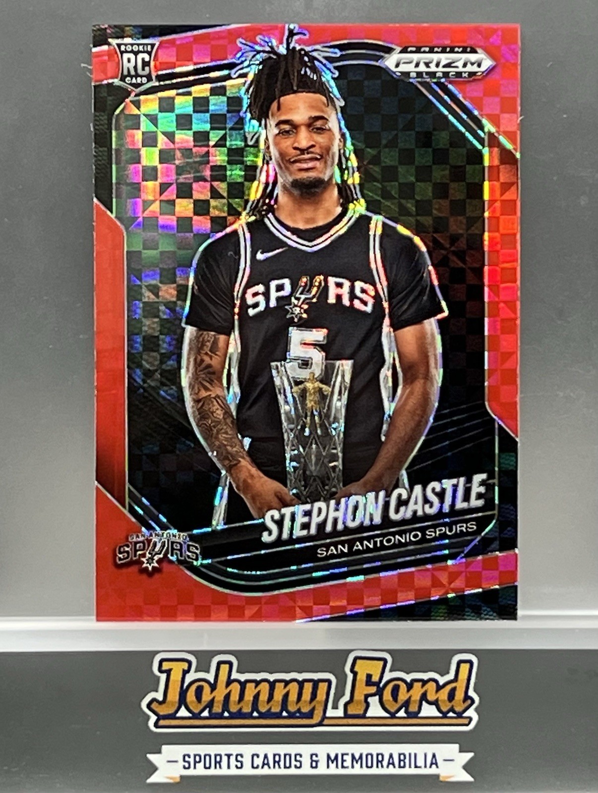 Stephon Castle 2024-25 Panini Prizm Black Red Power RC JSY NUMBER #05/75 #96