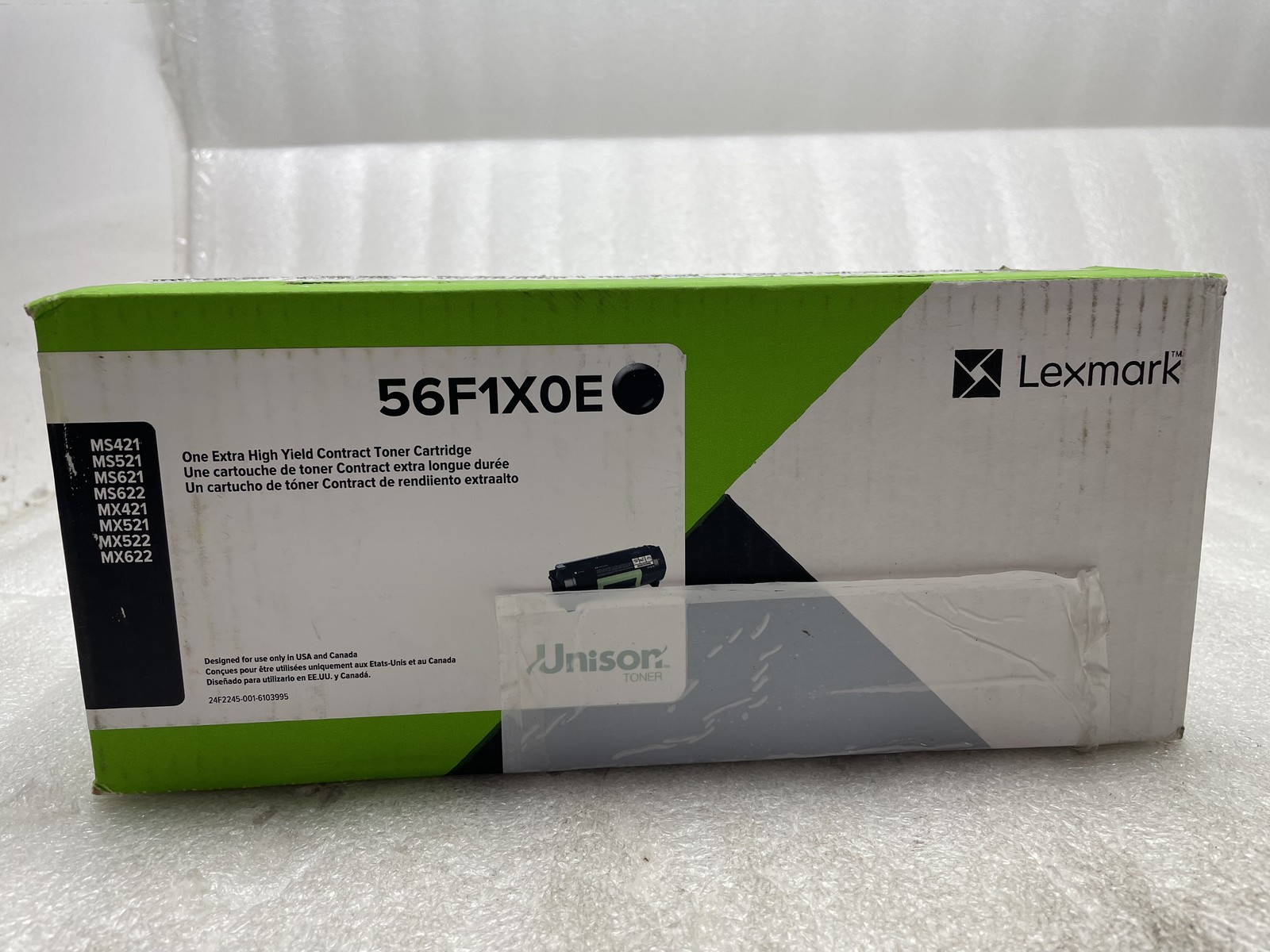 Lexmark Unison 56F1X0E High Yield Black Cartridge for MX421, 521, 522, 622