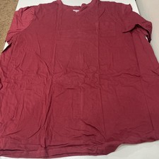KingSize Shrink-Less Lightweight V-Neck Pocket T-Shirt Rich Burgundy Tall 6XL