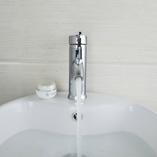Chrome Zinc Stainless Steel Bathroom Vessel Basin Mixer Single Handle Hole Tap - Picture 7 of 11