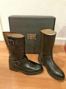 frye natalie mid engineer black