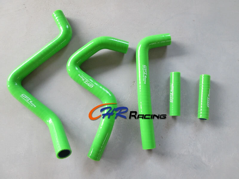 PARA KAWASAKI KX125 1994-2003 KX250 1994-2004 Manguera radiador silicona VERDE Foto 2 de 4