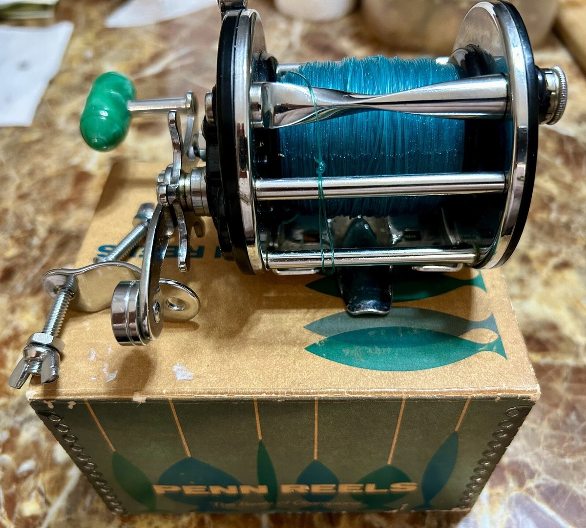 VTG Penn 350 Leveline Star Drag Free Spool Action Fishing Reel