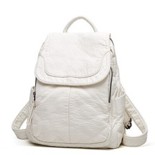 Soft Leather Women's Backpack Shoulder School Bag Retro Travel Bags