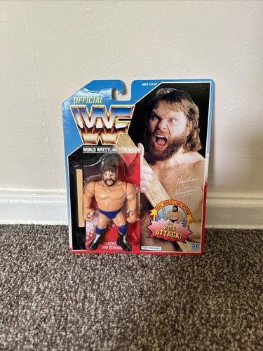 BOXED VINTAGE WWE HACKSAW JIM DUGGAN HASBRO WRESTL...
