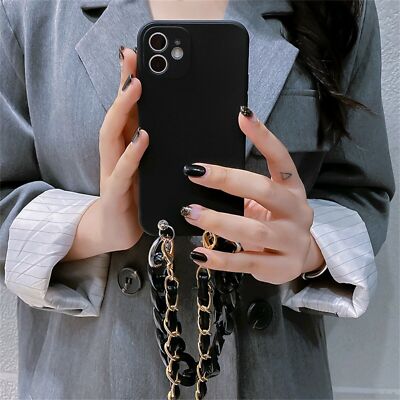 Luxury Crossbody Lanyard Necklace Portable Leather Bracelet Chain Phone case