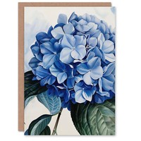 Blaue Hortensie Modernistische Malerei Blumen Ruhe Geburtstagskarte