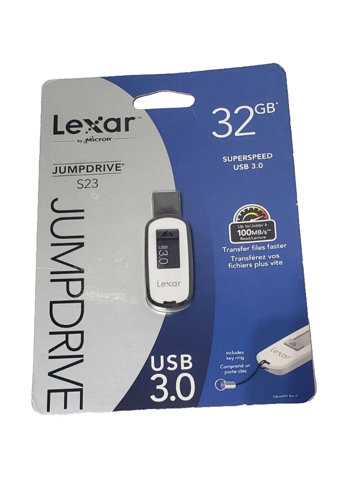 Lexar 32GB JumpDrive S23 Super Speed USB 3.0 - Brand New - Image 2 of 4