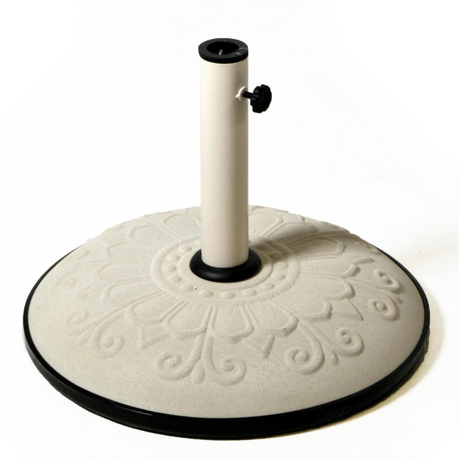 BASE CEMENTO OMBRELLONE PISCINA VERANDA GIARDINO 25 KG PALO OMBRELLONE BIANCO